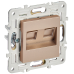 SKANDY Розетка компьютерная двойная RJ45 кат.5E SK-K03Sa песочный IEK