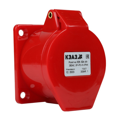 Розетка фланцевая 325-32А-6h-380AC-3P+PE+N-IP44