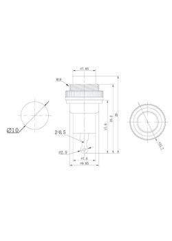 Выключатель-кнопка металл 220В 2А (2с) OFF-(ON) d10.2 красн. Mini (RWD-213) Rexant 36-3331