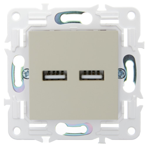 SKANDY Розетка USB A+A 3,1А SK-R15B бежевый IEK SKANDY Розетка USB A+A 3,1А SK-R15B бежевый IEK