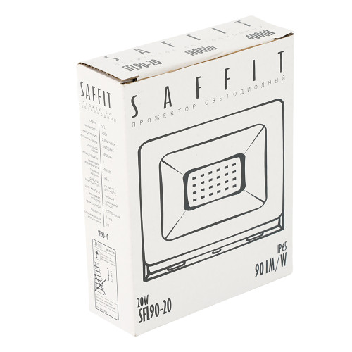 Светодиодный прожектор SAFFIT SFL90-20 IP65 20W 4000K черный