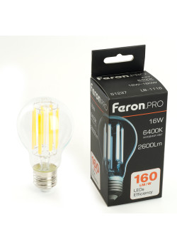 Лампа светодиодная Feron.PRO LB-1116 Шар E27 2600LM 16W 175-265V 6400K