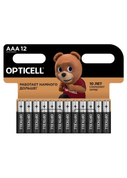 Элемент питания алкалиновый AAA/LR03 (блист. 12шт) Basic Opticell 5051011