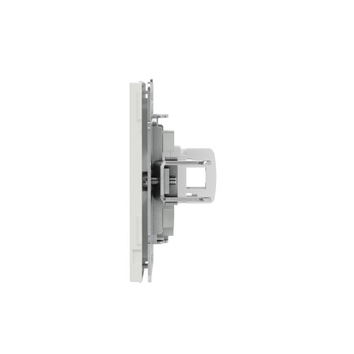 Компьютерная розетка RJ-45 без шторки, кат.6А одинарная,KANT, белый песок