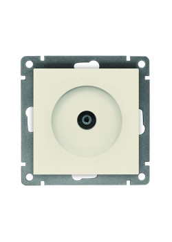 Розетка телевизионная TV 1-м СП Афина механизм сл. кость (ivory) Universal A0027-I