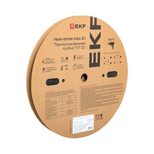 ТУТ нг 16/8 черная рулон EKF