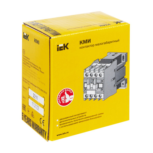 Контактор КМИ-11810 18А 24В/АС3 1NO IEK Контактор КМИ-11810 18А 24В/АС3 1NO IEK