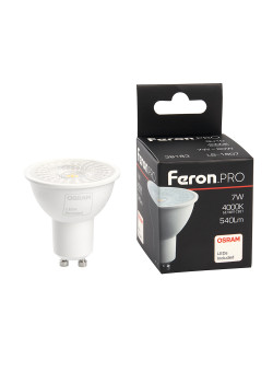 Лампа светодиодная Feron.PRO LB-1607 GU10 7W 175-265V 4000K