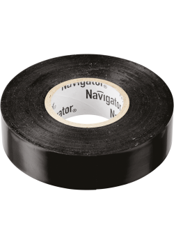 Изолента ПВХ черная 19мм 20м Navigator NIT-A19-20/BL