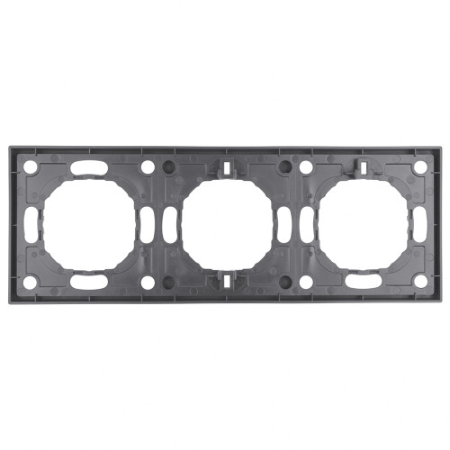 Рамка STEKKER, PFR00-5003-10 3-местная, серия Эмили, платиново-серый, soft touch Рамка STEKKER, PFR00-5003-10 3-местная, серия Эмили, платиново-серый, soft touch