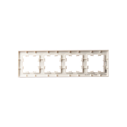 BRITE Рамка 4-местная РУ-4-2-БрП стекло персиковый матовый IEK BRITE Рамка 4-местная РУ-4-2-БрП стекло персиковый матовый IEK