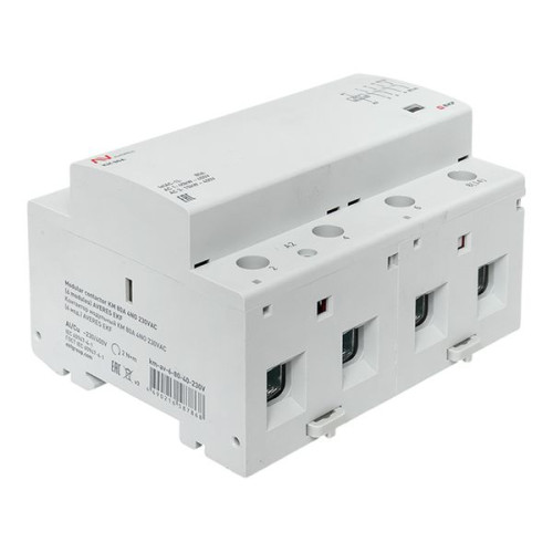 Контактор модульный КМ 80А 4NO 230В АС (6 мод.) AVERES EKF Контактор модульный КМ 80А 4NO 230В АС (6 мод.) AVERES EKF