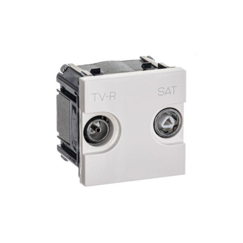 Розетка телевизионная одиночная TV/R/SAT 2мод. Zenit с накладкой бел. ABB 2CLA225130N1101 Розетка телевизионная одиночная TV/R/SAT 2мод. Zenit с накладкой бел. ABB 2CLA225130N1101