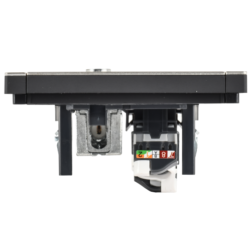 FORTE&PIANO Розетка двойная TV+RJ45 кат.5E FP636M металл шампань IEK