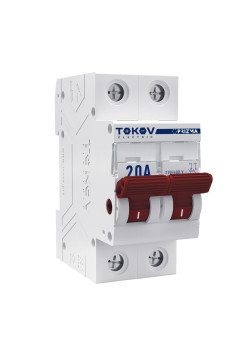 Выключатель нагрузки модульный 2П 20А TOKOV Electric TKE-PZ60-MDSI-2-20