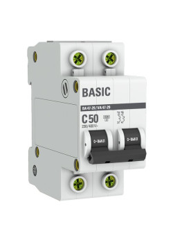 Авт. выкл. ВА 47-29 2P 50А (C) 4,5кА BASIC