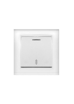 Переключатель проходной 1-кл. СП Бриллиант 10А IP20 с подсветкой бел. UNIVersal 7947380
