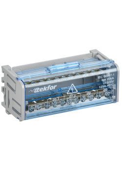 TEKFOR Шины на DIN-рейку (кросс-модуль) ШНК 2х11 L+PEN IEK
