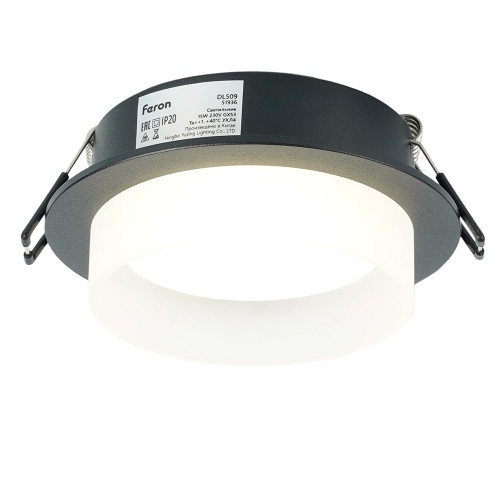 Светильник встраиваемый Feron DL509 потолочный GX53 черный Светильник встраиваемый Feron DL509 потолочный GX53 черный