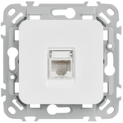 FLITE Розетка компьютерная RJ45 категория 5Е UTP РК5е-1-0-ФлБ белый IEK