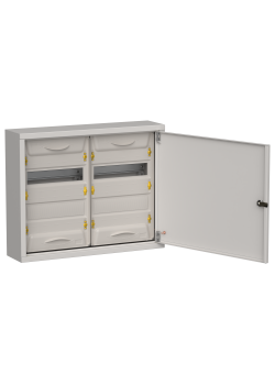 TITAN 5 Корпус металлический ЩРн-48 (2х24) 460х570х140мм IP31 серый (одна дверь) IEK