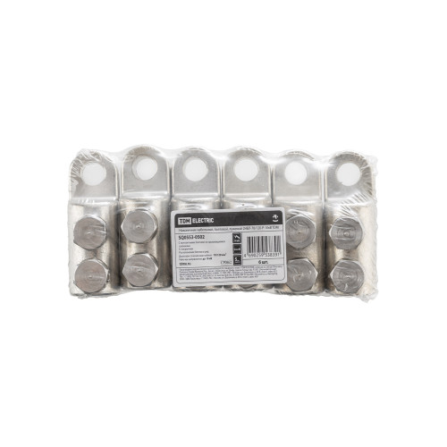 Наконечник кабельный, болтовой, луженый 2НБЛ-70/120-Р-10кВ TDM Наконечник кабельный, болтовой, луженый 2НБЛ-70/120-Р-10кВ TDM