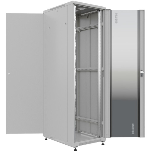 Шкаф серверный NTSS Премиум (NTSS-R22U6080GS) напольный 22U 600x800мм пер.дв.стекл металл 900кг серый 710мм 54.1кг 1102мм IP20 сталь