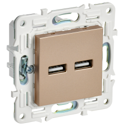 SKANDY Розетка USB A+A 3,1А SK-R15Sa песочный IEK