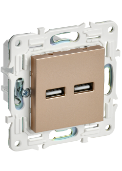 SKANDY Розетка USB A+A 3,1А SK-R15Sa песочный IEK