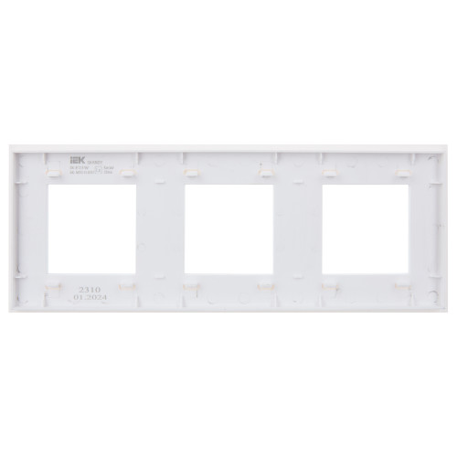 SKANDY Рамка 3-местная SK-F23W стекло арктический белый IEK SKANDY Рамка 3-местная SK-F23W стекло арктический белый IEK