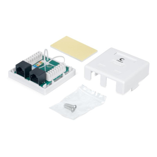 Розетка компьютерная 2-м ОП WS-8P8C-Cat.5e-2 RJ45 кат.5E Dual IDC Cabeus 7247c Розетка компьютерная 2-м ОП WS-8P8C-Cat.5e-2 RJ45 кат.5E Dual IDC Cabeus 7247c
