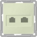 W59 РОЗЕТКА двойная RJ11+RJ45 кат.5e, механизм, СЛОНОВАЯ КОСТЬ W59 РОЗЕТКА двойная RJ11+RJ45 кат.5e, механизм, СЛОНОВАЯ КОСТЬ
