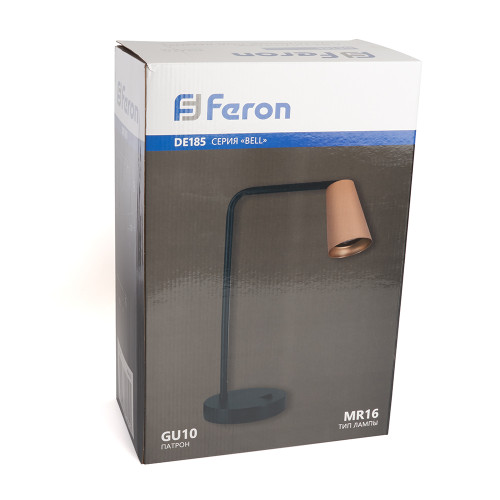 Светильник под лампу Feron DE185 BELL MR16 35W, 230V, GU10, золото и чёрный Светильник под лампу Feron DE185 BELL MR16 35W, 230V, GU10, золото и чёрный