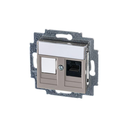 Розетка компьютерная Levit RJ45 кат.5E с заглушкой кофе макиато ABB 2CHH295117A6018 Розетка компьютерная Levit RJ45 кат.5E с заглушкой кофе макиато ABB 2CHH295117A6018