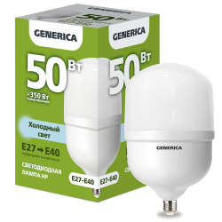 Лампа светодиодная HP 50Вт 230В 6500К E27-E40 GENERICA