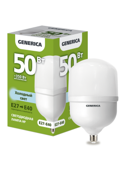 Лампа светодиодная HP 50Вт 230В 6500К E27-E40 GENERICA