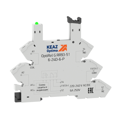 Розетка для реле OptiRel G RR93-01-110-125U-6-V