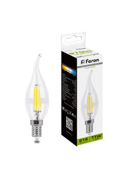 Лампа светодиодная Feron LB-714 Свеча на ветру E14 11W 230V 4000K