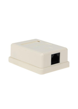 Розетка компьютерная 1-м ОП RJ45 кат.5E UTP неэкранир. бел. Rexant 03-0121