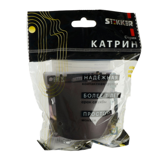 Кабельный вывод (механизм), STEKKER, серия Катрин, шоколад, GLS00-7116-04