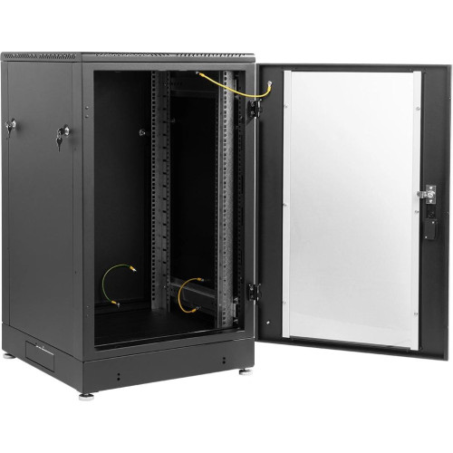 Шкаф коммутационный ЦМО (ШТК-М-24.6.8-1ААА-9005) напольный 24U 600x800мм пер.дв.стекл задн.дв.стал.лист 2 бок.пан. направл.под закл.гайки 600кг черный 655мм 180град. Шкаф коммутационный ЦМО (ШТК-М-24.6.8-1ААА-9005) напольный 24U 600x800мм пер.дв.стекл задн.дв.стал.лист 2 бок.пан. направл.под закл.гайки 600кг черный 655мм 180град.