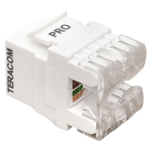 Модуль Keystone TERACOM PRO Cat.6 RJ-45 неэкран. 110 IDC 180 град. белый Модуль Keystone TERACOM PRO Cat.6 RJ-45 неэкран. 110 IDC 180 град. белый