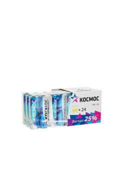 Элемент питания алкалиновый AA/LR6 пласт. бокс (уп.24шт) КОСМОС KOCLR6_24BOX