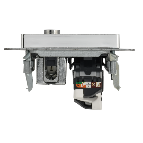 BRITE Розетка двойная TV+RJ45 кат.5E РТВ/РК12-БрГН металл хром/никель IEK BRITE Розетка двойная TV+RJ45 кат.5E РТВ/РК12-БрГН металл хром/никель IEK