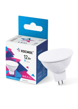 Лампа светодиодная JCDR 12Вт 4500К GU5.3 1070лм 174-265В КОСМОС LkecLED12wJCDRC45