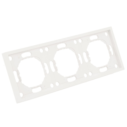 Рамка STEKKER, PFR00-5003-01 3-местная, серия Эмили, белый фарфор, soft touch Рамка STEKKER, PFR00-5003-01 3-местная, серия Эмили, белый фарфор, soft touch