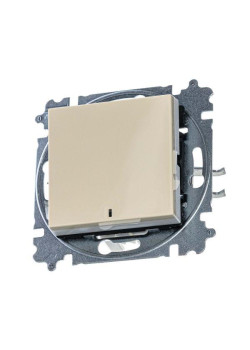 Переключатель 1-кл. СП Levit IP20 с подсветкой ориентацион. сл. кость/бел. ABB 2CHH590646A6017