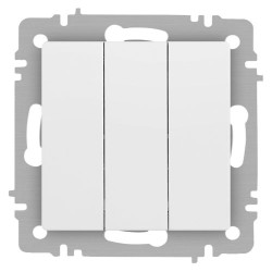 Выключатель Accent 6-106-01М тройной 10А-250В IP20 СУ AL/CU бел. матов. Intro Б0063532