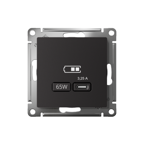 ATLASDESIGN USB РОЗЕТКА тип-С 65Вт высокоскор.заряд. QC, PD, механизм, КАРБОН ATLASDESIGN USB РОЗЕТКА тип-С 65Вт высокоскор.заряд. QC, PD, механизм, КАРБОН