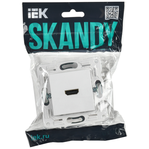 SKANDY Розетка HDMI SK-H01W арктический белый IEK SKANDY Розетка HDMI SK-H01W арктический белый IEK